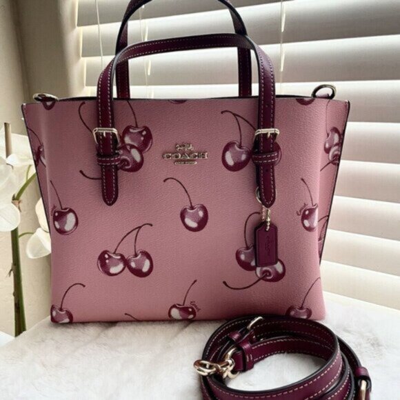 COACH New Red Cherry Print Bag - Picture 2 of 12